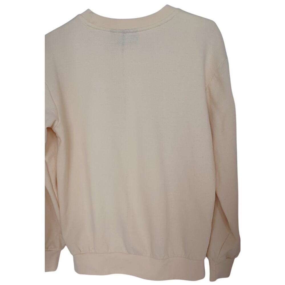 Women's Aaliyah Graphic Crewneck Sweatshirt  Size Medium, Beige/Tan, Long Sleeve - Picture 4 of 8